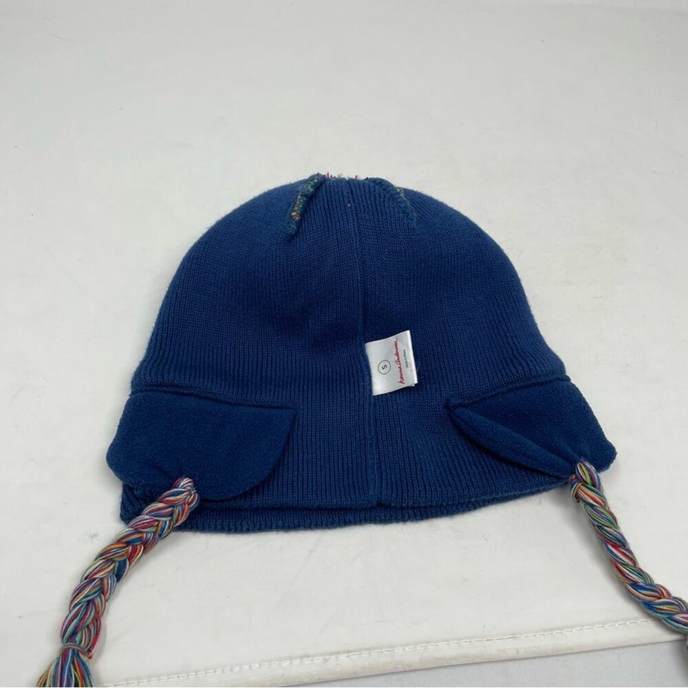 Hanna Anderson Navy Muti Color Pom  Pom Winter Hat Small - Picture 7 of 9